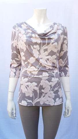 Polera Drapeada Beige