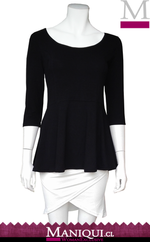 Polera cuello bote mujer sales